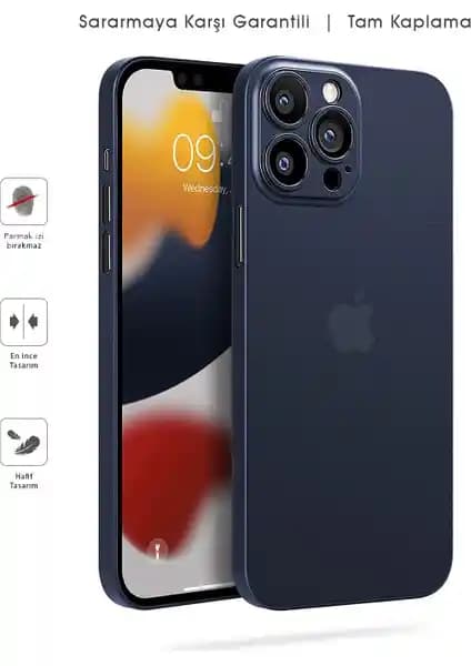 Apple iPhone 13 Pro Max için şık ve ince mat kılıf, koruma ve estetiği bir arada sunar