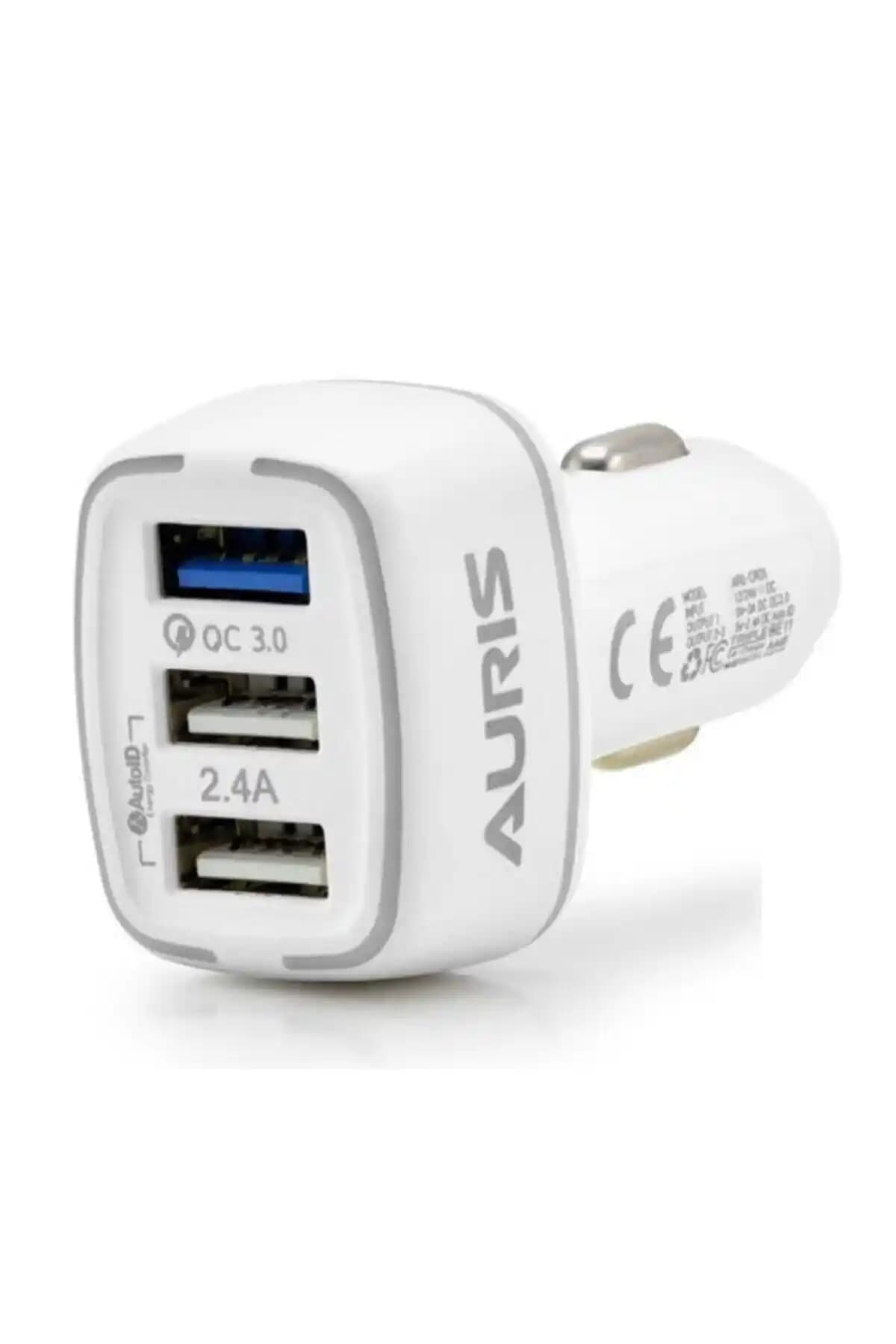 Auris Araç Şarj Cihazı: Yüksek Performanslı ve Çoklu USB Portlu Hızlı Şarj Çözümü