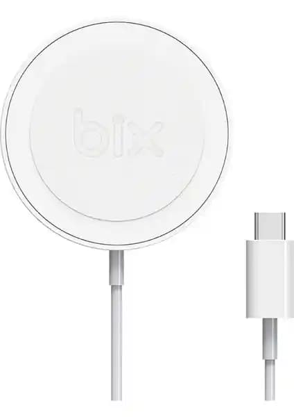 Bix BXMG15 Manyetik Kablosuz Şarj Cihazı 15W Hızlı ve Güvenli Şarj Çözümü