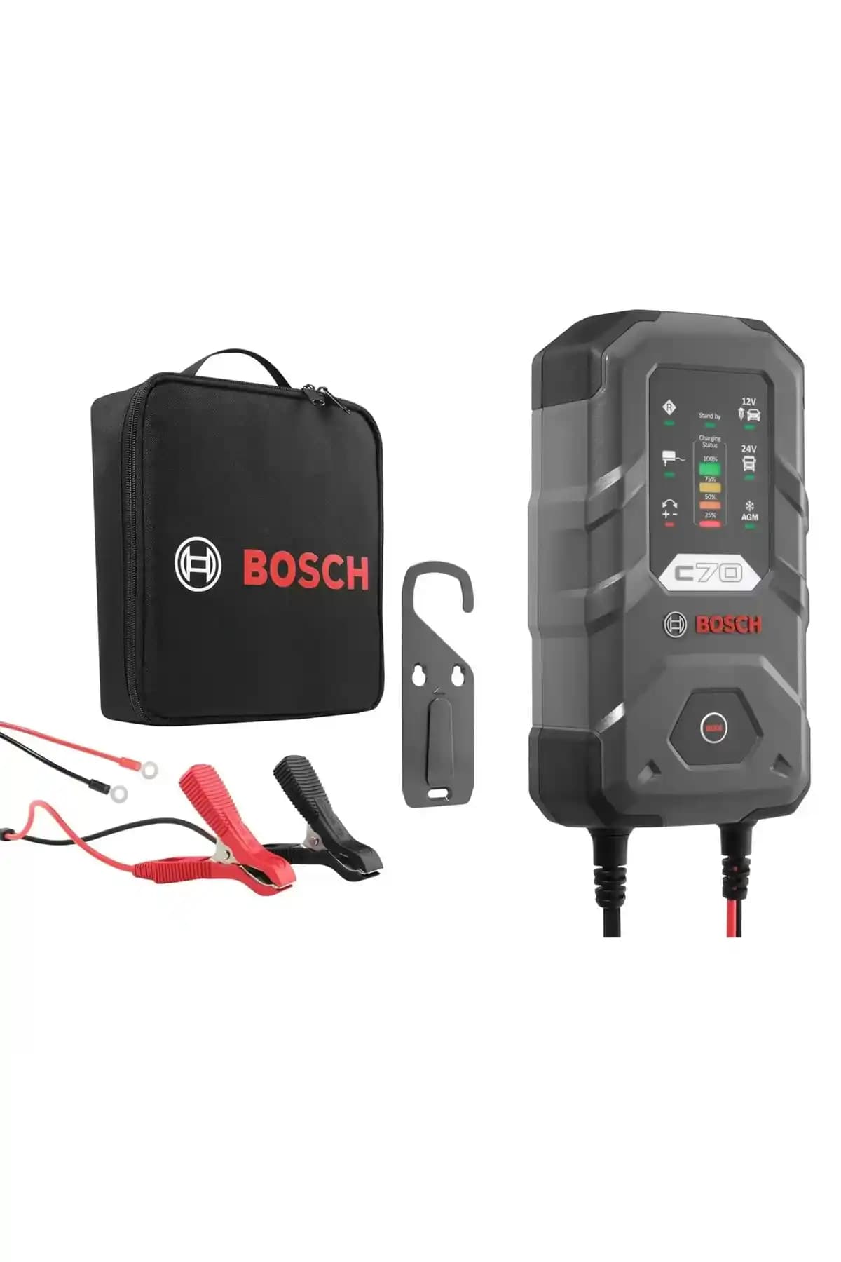 Bosch C70 Akü Şarj Cihazı 12/24V Güç ve Güvenilirlik Sunan Otomotiv Aksesuarı
