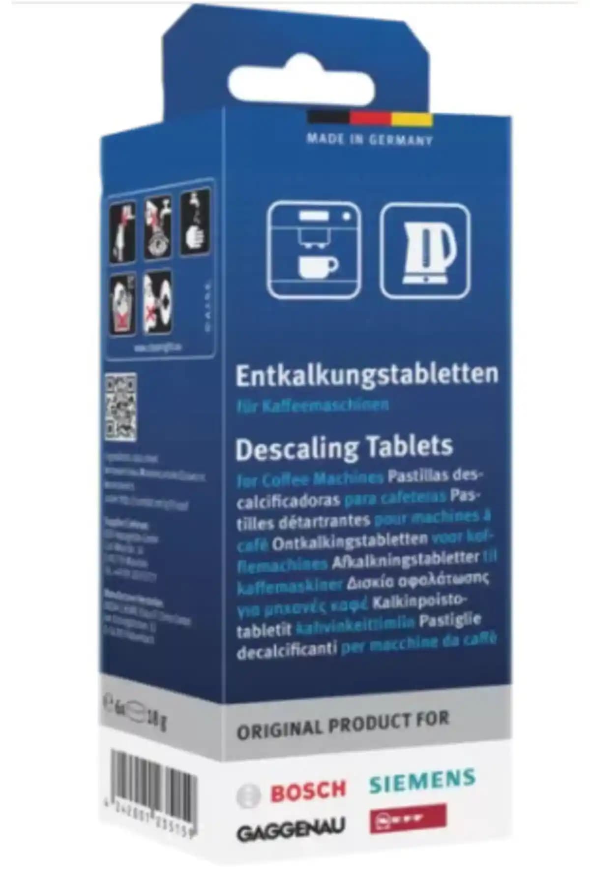 Bosch Kireç Çözücü Tabletleri ile Kahve Makinesi ve Su Isıtıcılarınızı Güçlü ve Güvenilir Temizlikle Koruyun