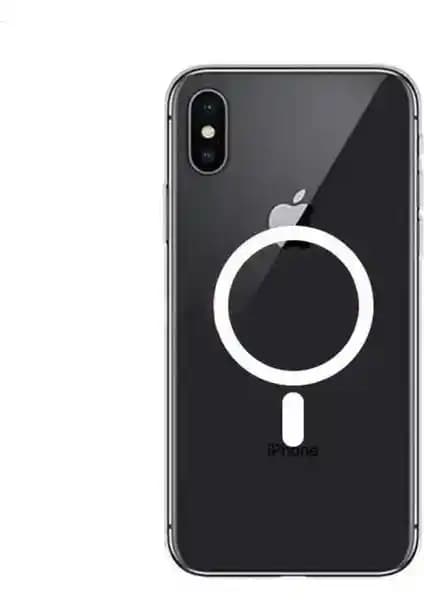 Case 4U iPhone Xs Max Kılıfı Şeffaf Darbe Emici MagSafe ve Kablosuz Şarj Destekli
