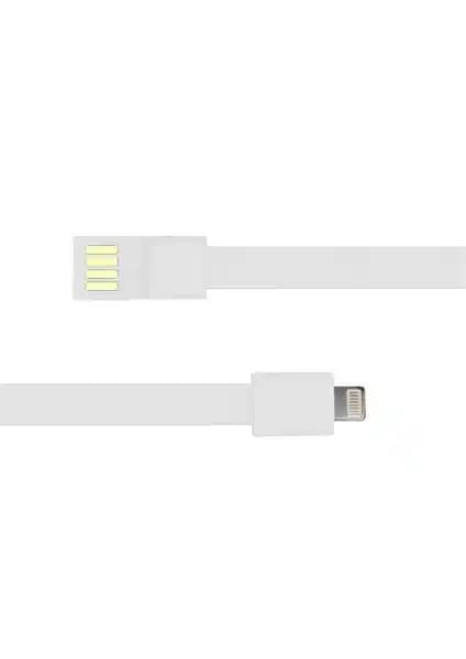 Codegen Apple iPhone ve iPad Uyumlu Beyaz Lightning Bileklik Şarj ve Veri Kablosu
