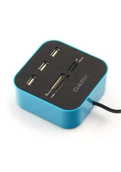 Dark UCR202 USB Çok Fonksiyonlu MicroSD/SD/MMC Kart Okuyucu ve USB Hub Özellikleri