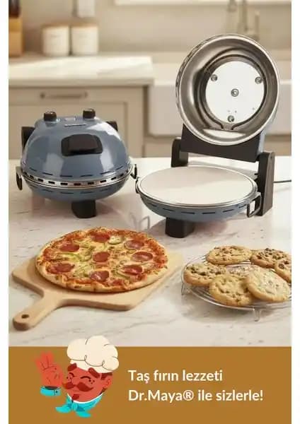 Dr.Maya Pro Plus Taş Fırın Pizza Makinesi ile Evde Restoran Kalitesinde Pizzalar
