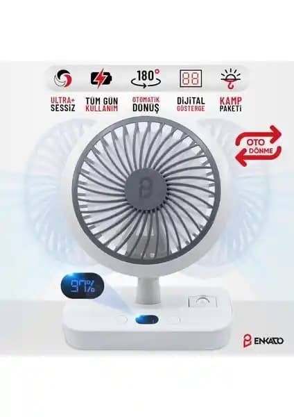 Enkado Taşınabilir Şarjlı Sessiz Mini Vantilatör ile Yaz Aylarında Serinlik Sağlama