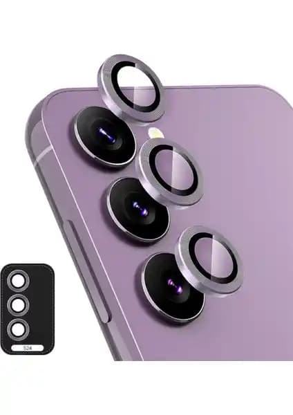 Fibaks Samsung Galaxy S24 Uyumlu Kamera Lens Koruyucu Seti ile Güvenli ve Şık Koruma