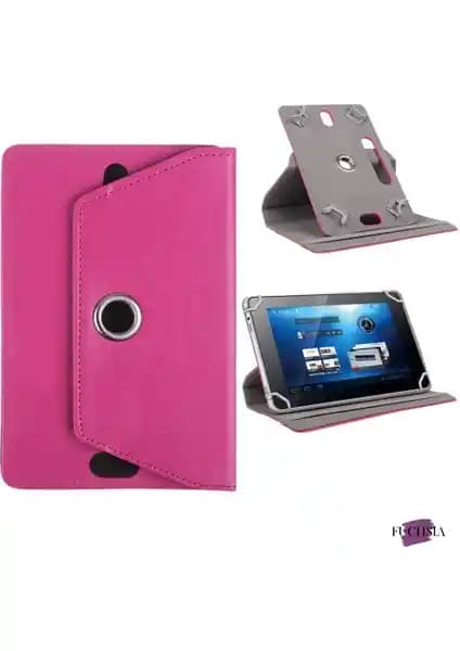 Fuchsia Casper Via S48 8 İnç Uyumlu Pembe Dönebilen Standlı Kapaklı Tablet Kılıfı