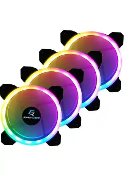 GameForce Dualrıng 4X120MM Sese Duyarlı A-Rgb Kasa Fanı ile Yüksek Performans ve Estetik