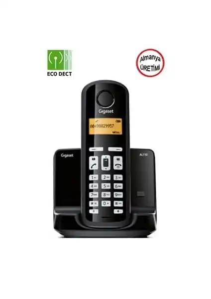 Gigaset AL110 Siyah Kablosuz DECT Telefonu: Temel ve Güvenilir İletişim Çözümü