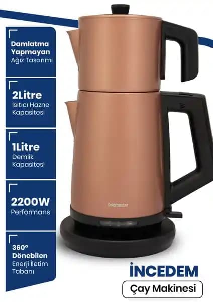 GoldMaster İncedem Damlatmaz Ağız Çay Makinesi ve Su Isıtıcısı Özellikleri ve Kullanıcı Yorumları