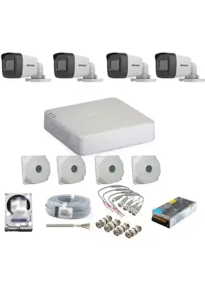 Hikvision 4 Kameralı Dış Ortam Güvenlik Kamera Seti Güvenlik Çözümünde Yeni Standartlar