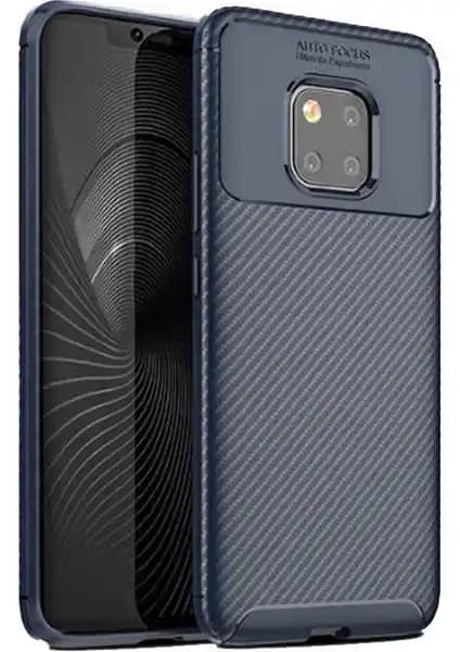 Huawei Mate 20 Pro İçin Şık ve Dayanıklı Karbon Desenli Koruyucu Kılıf