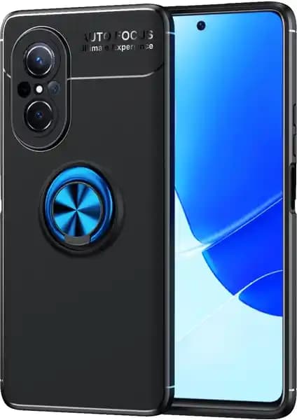 Huawei Nova 9 SE için şık ve koruyucu yüzüklü manyetik silikon kılıf