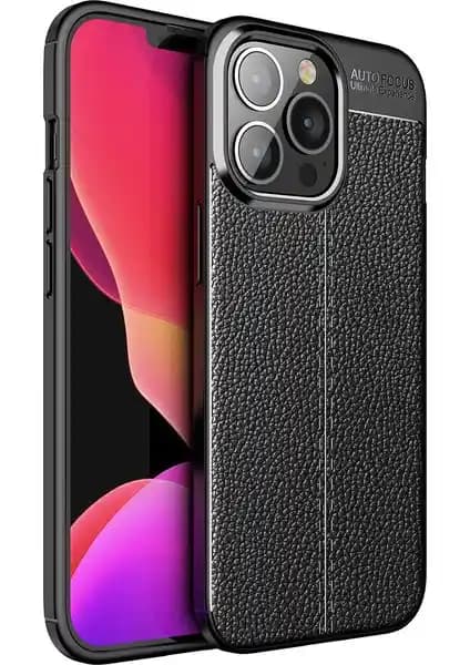 iPhone 13 Pro Max için Deri Desenli Lux Silikon Kılıf Şıklık ve Koruma Bir Arada