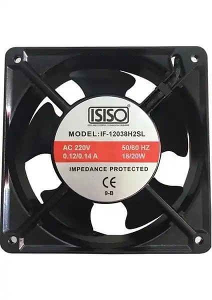 Isiso 12x12 cm 220V Metal Kasa Soğutucu Fan: Yüksek Performans ve Dayanıklılık