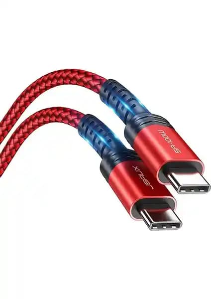Jsaux 100W 2 Metre Type-C Şarj ve Veri Kablosu Günlük Kullanım İçin Uygun ve Güvenilir