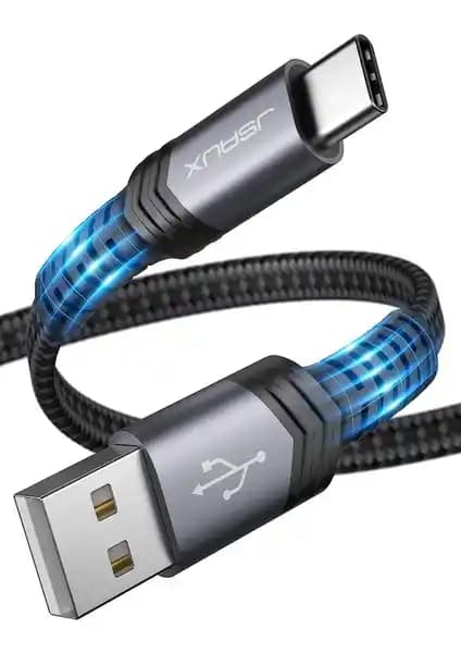 Jsaux Premium Uzun Type-C Kablosu: Hızlı Şarj ve Güçlü Veri Aktarımı İçin Dayanıklı Çözüm