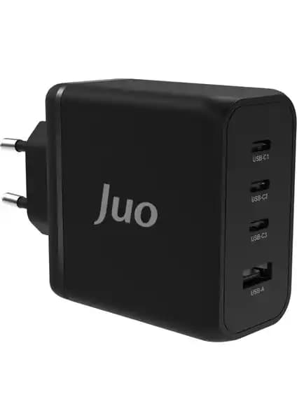 Juo 100W GaN Çoklu Portlu USB-C ve USB-A Şarj Cihazı Güç ve Verimlilik Sunar