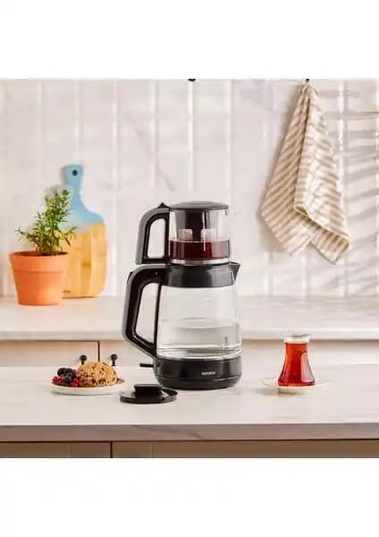 Karaca Glass Tea XL 2 in 1 Cam Çay Makinesi Modern Tasarım ve Fonksiyonellik