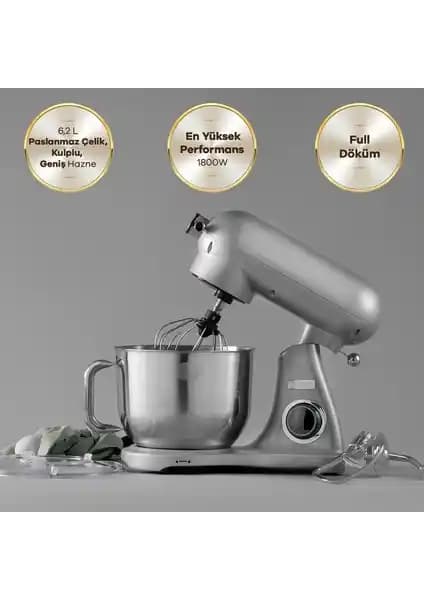 Karaca Powercast Chef Döküm Stand Mikser: Güçlü ve Dayanıklı Profesyonel Mutfak Aleti