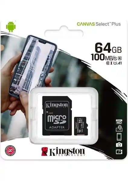 Kingston 64GB Canvas Select Plus microSD Kartı Yüksek Hız ve Güvenilirlik Sağlar