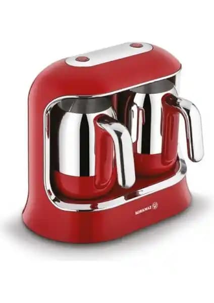 Korkmaz Kahvekolik Twin Kırmızı Krom Otomatik Kahve Makinesi Detaylı İnceleme ve Özellikler