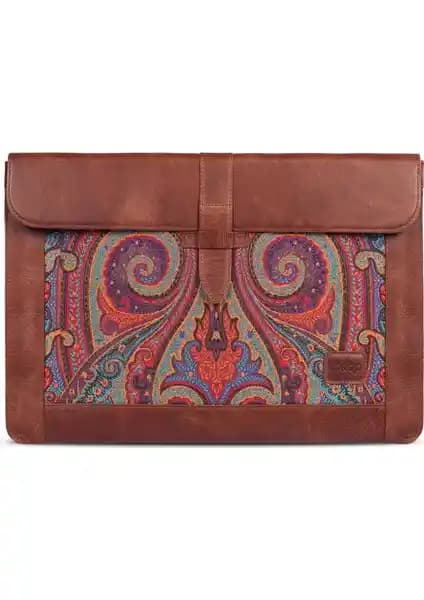 Londo Hakiki Deri ve Dokuma Kumaş MacBook Pro 15-16 İnç Kılıfı Şıklık ve Koruma Sunar