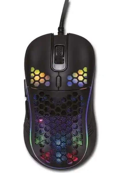 Lunatic Sparrow 6400 DPI RGB LED'li Oyuncu Mouse Yüksek Hassasiyet ve Estetik Özelliklerle