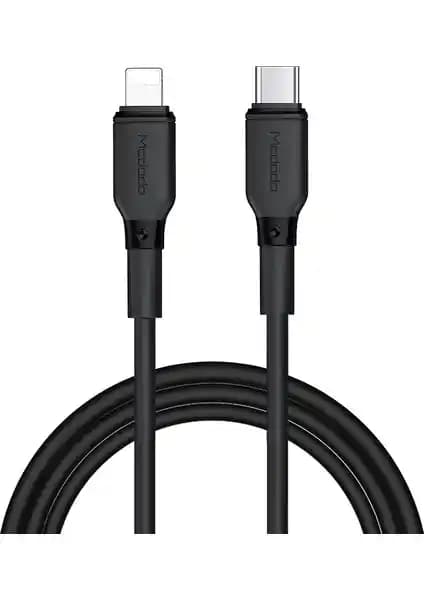 Mcdodo CA-7292 1.2m Siyah Type-C to Lightning Kablo Güçlü ve Güvenilir Bağlantı Çözümü