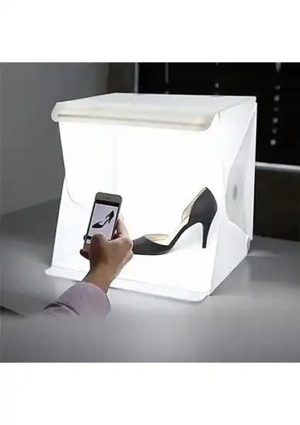 Mcoplus LED Çekim Çadırı 40x40x40 cm Profesyonel ve Taşınabilir Fotoğraf Stüdyosu