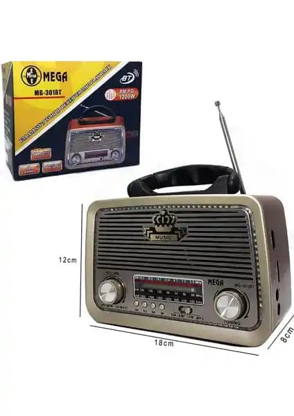 MEGA MG-301BT Nostaljik Radyo: Retro Tasarım ve Üstün Ses Kalitesi Bir Arada