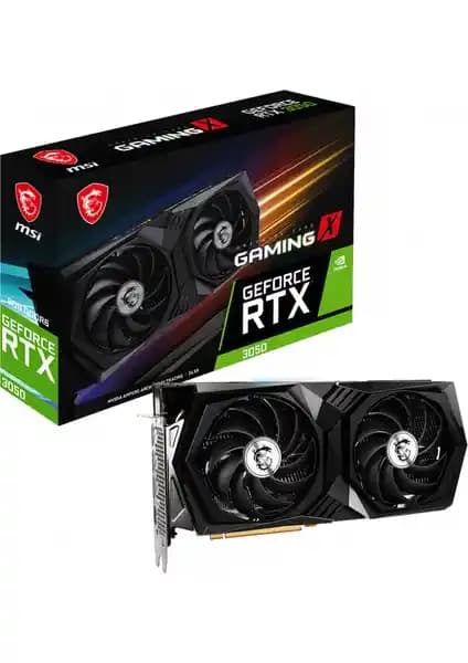 MSI GeForce RTX 3050 Gaming X 8G Ekran Kartı Performans ve Estetiğin Buluşması