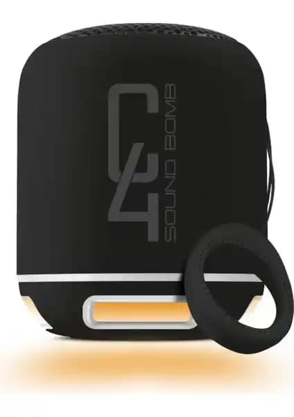 Powerway C4 Siyah Taşınabilir Bluetooth Hoparlör: Şık Tasarım ve Yüksek Ses Kalitesi