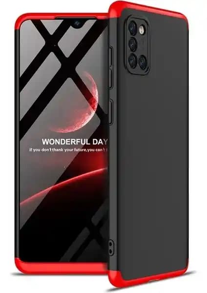 Samsung Galaxy A31 için 3 Parça Çift Katmanlı Koruyucu Kılıf Güçlü ve Şık Tasarım