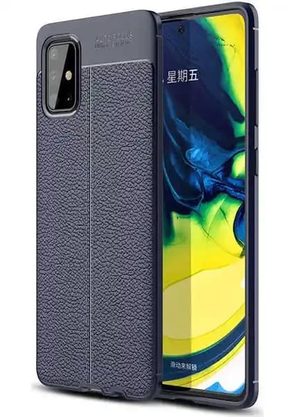 Samsung Galaxy M31S İçin Deri Görünümlü Silikon Kılıf Şıklık ve Koruma Sunar