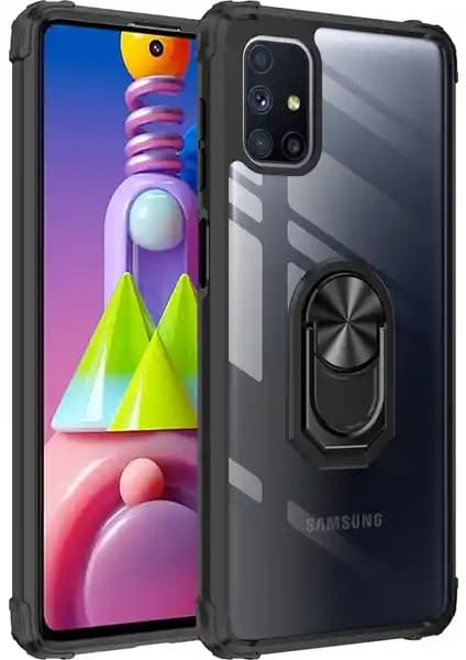 Samsung Galaxy M51 için Renkli Silikon Kılıf ve Manyetik Kapaklı Koruma Çözümü
