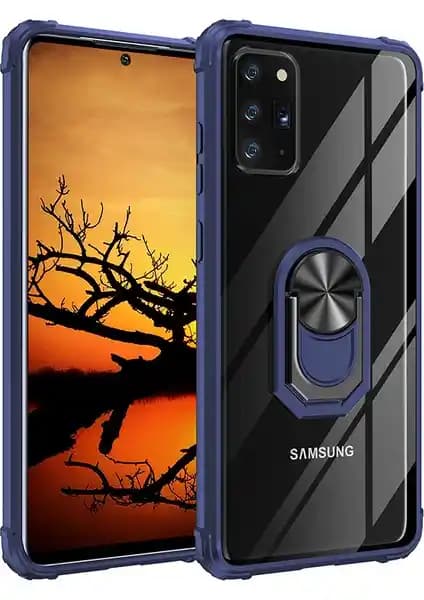 Samsung Galaxy Note 20 için Şık ve Dayanıklı Silikon Kenarlı Manyetik Kapak Kılıfı