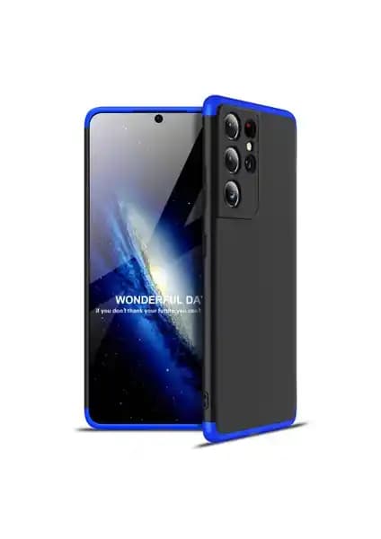 Samsung Galaxy S21 Ultra için 3 Parça 360 Ays Kapak Kılıf Güçlü ve Şık Koruma Çözümü