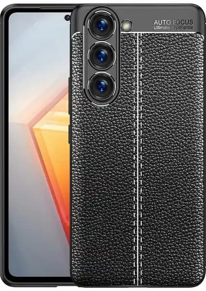 Samsung Galaxy S23 Uyumlu Rugan Armor Deri Görünümlü Kılıf Şıklık ve Koruma Sağlar