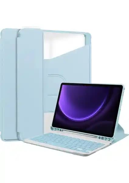 Samsung Galaxy Tab S9 Fe için Şık ve Fonksiyonel Deri Kasa ve Klavye Çözümü