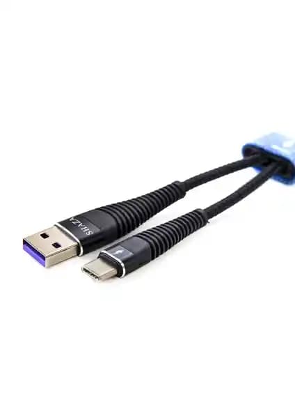 Shaza USB Type-C Pd 5A 100 W örgülü hızlı şarj ve data kablosu detaylı inceleme