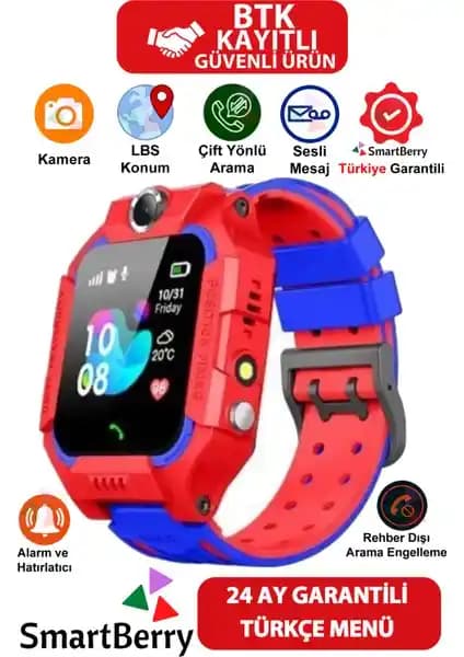 SmartBerry Z2 Çocuk Takip Saati Güvenlik ve Teknoloji Birleşimi