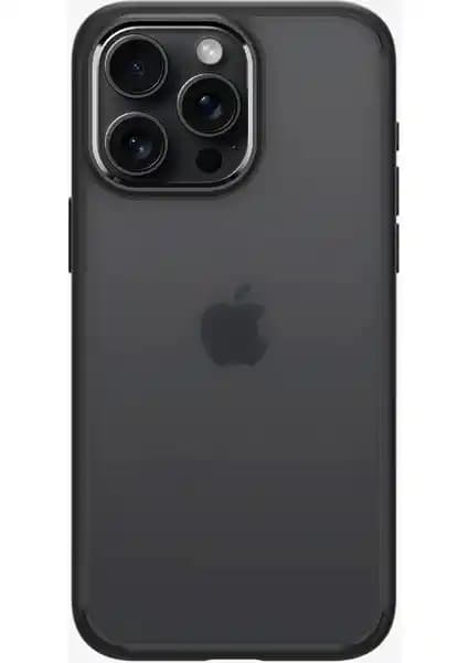 Spigen Ultra Hybrid Frost Black Kılıf iPhone 15 Pro Max için dayanıklı ve şık koruma seçeneği