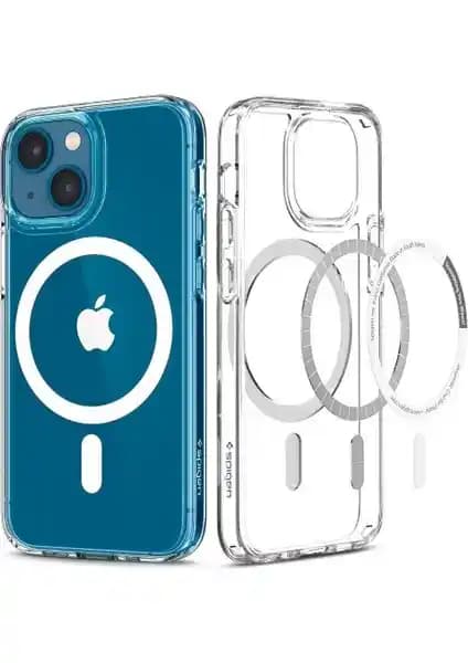 Spigen Ultra Hybrid MagFit MagSafe Uyumlu Şeffaf Kılıf iPhone 13 için dayanıklı ve şık tasarım