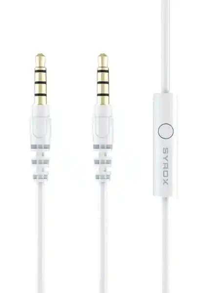 Syrox C118 Ses Aktarım Kablosu: Mikrofonlu, Dayanıklı ve Geniş Uyumluluk Sağlayan Çözüm