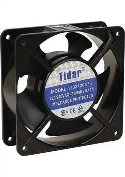 Tidar 220V 120mm Endüstriyel ve Bilgisayar Kullanımı İçin Sessiz Güçlü Fan