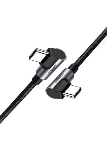 Ugreen USB-C 60W 3A QC PD Çift Taraflı 90 Derece Örgülü Hızlı Şarj Kablo İncelemesi