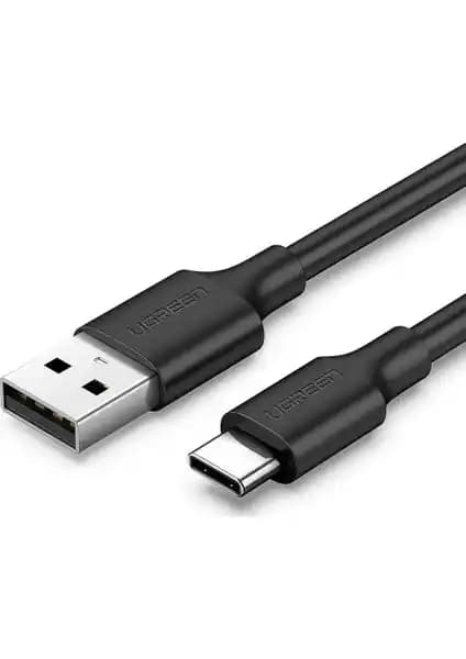 Ugreen USB Type-C Şarj ve Veri Kablosu 1.5 Metre Siyah Dayanıklı ve Yüksek Performanslı