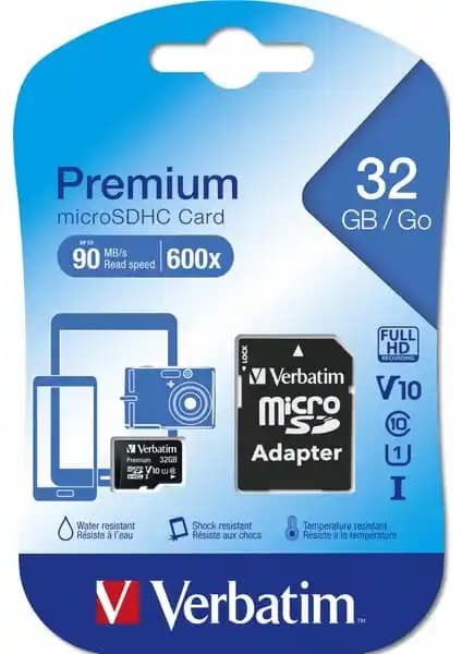 Verbatim 32 GB Micro SDHC Hafıza Kartı Yüksek Performans ve Dayanıklılık Özellikleri